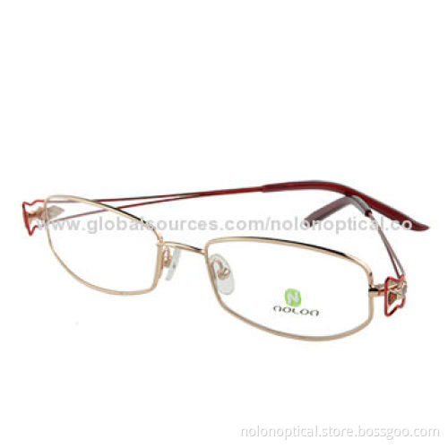 Metallic Women's Optical Light Weight Frame Rhinestone Eyeglasses
